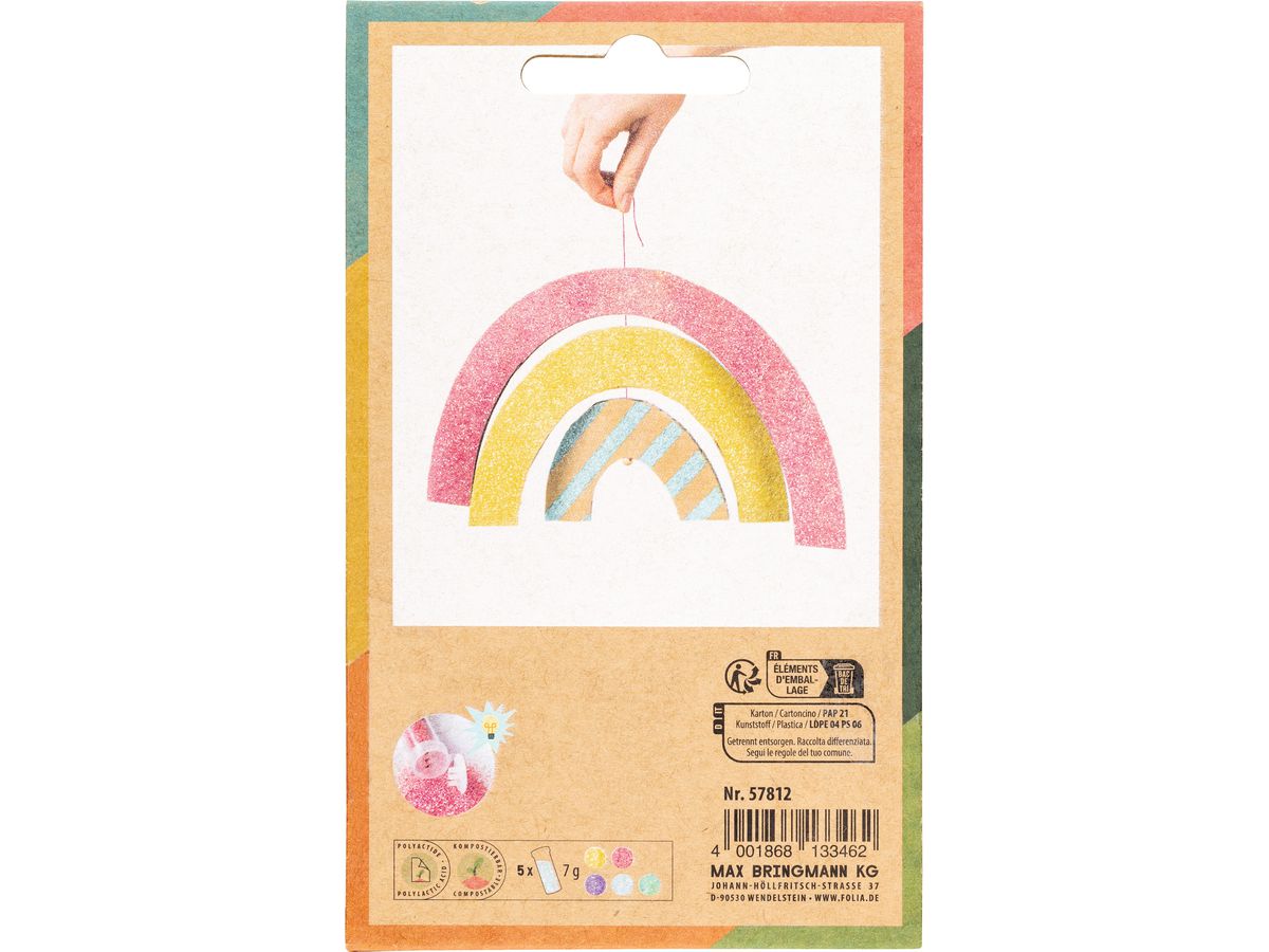FOLIA BIO Glitzer Mix M 57812 Rainbow (4001868133462)
