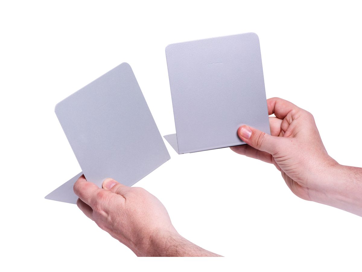 MAUL Buchstütze magnethaftend 7.25 14x12x14cm silber 2 Stk. (4002390061636)