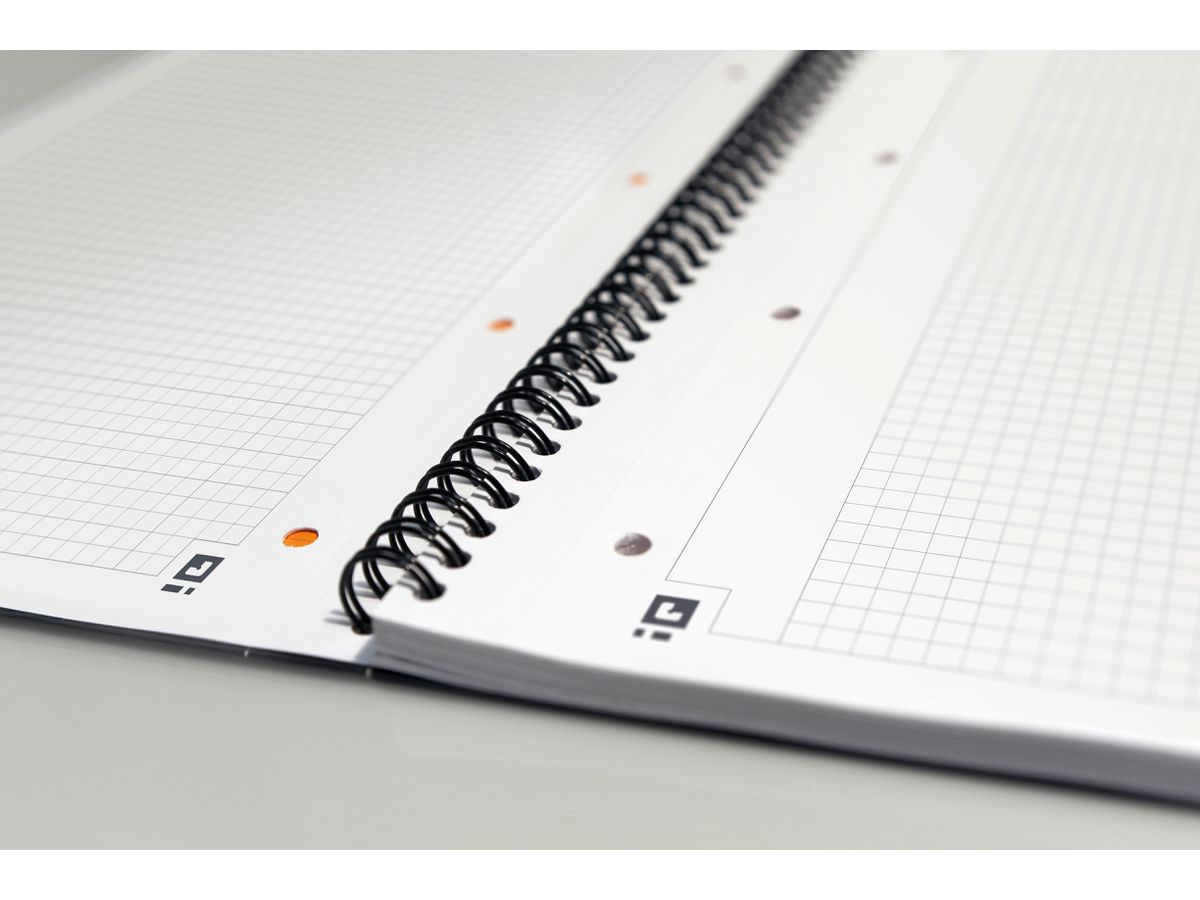 OXFORD Spiralbuch A4+ 100103664 kariert 5mm, 80g 80 Blatt (3020120012018)