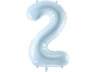 PARTYDECO Ballon en plastique no. 2 72cm FB230P2001J bleu clair (5904555034624)
