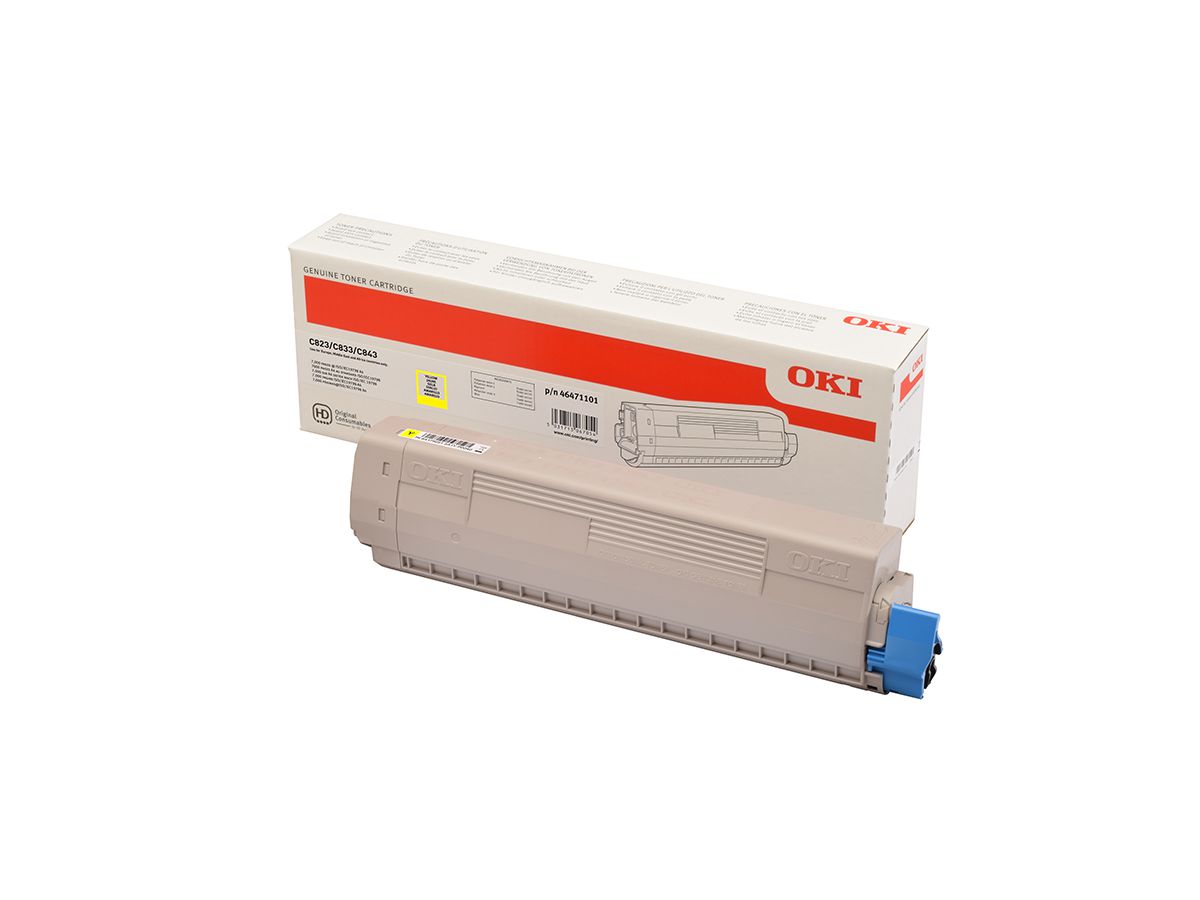 OKI Toner yellow 46471101 C823/C833/C843 7000 pages (5031713067054)