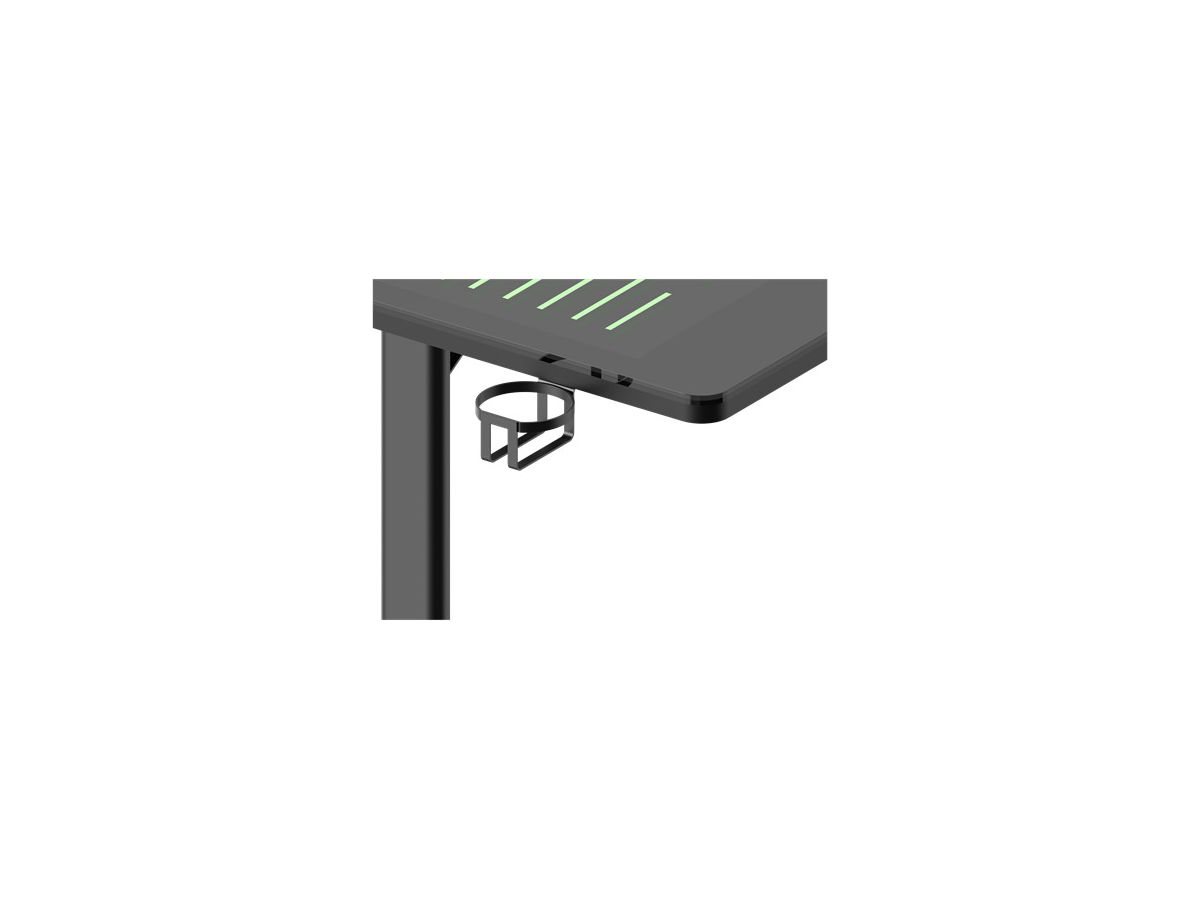 DELTACO RGB Gaming Desk DT420 GAM-150 Glass LED Tabletop,140x75 cm (7333048053992)