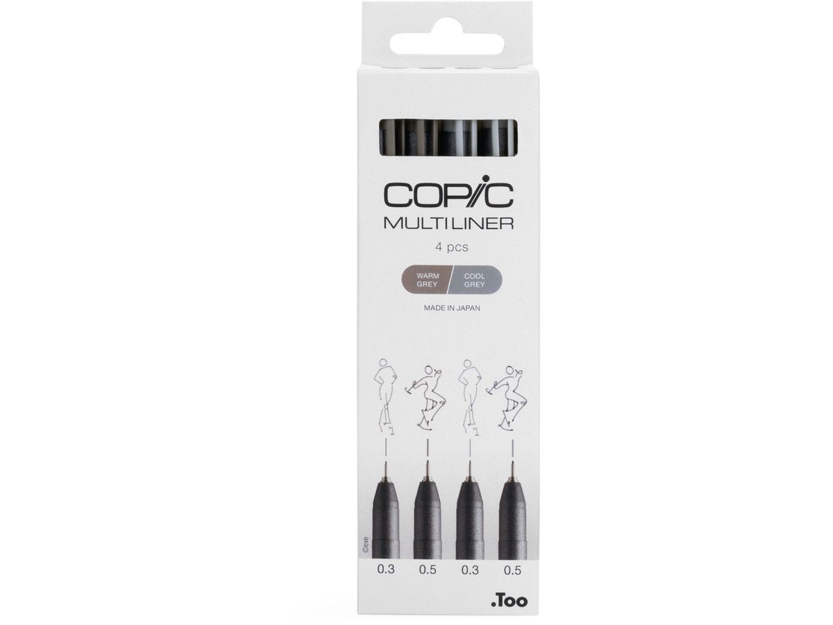 COPIC Multiliner 22075634 grau 4 Stück (4013695266077)