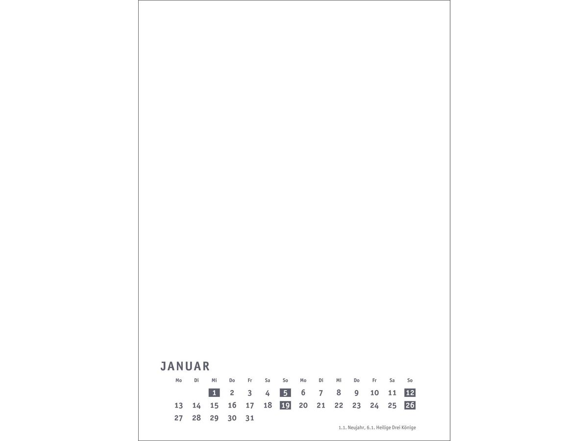 HEYE Bastelkalender 2026 23497+26 weiss 21x29.7cm (9783756412150)