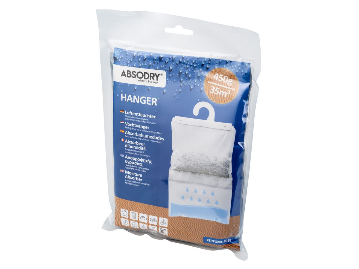ABSODRY Deumidificatore Hanger 450g 456.858334.00 trasparente (7350000858334)