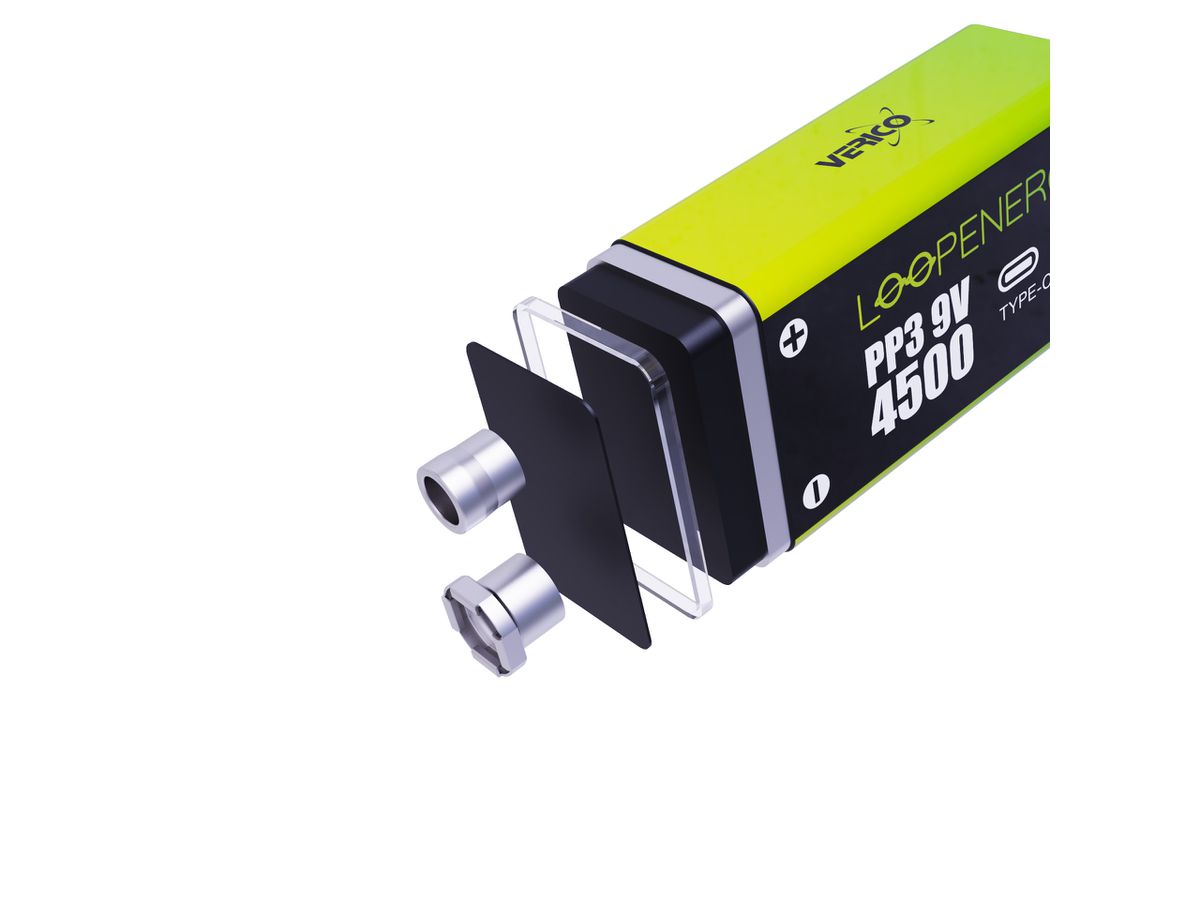 VERICO LoopEnergy Akku USB-C 1UDBT-A3WEB2 9V/6LR61 (500mAh) 2 Stück (4713095608995)