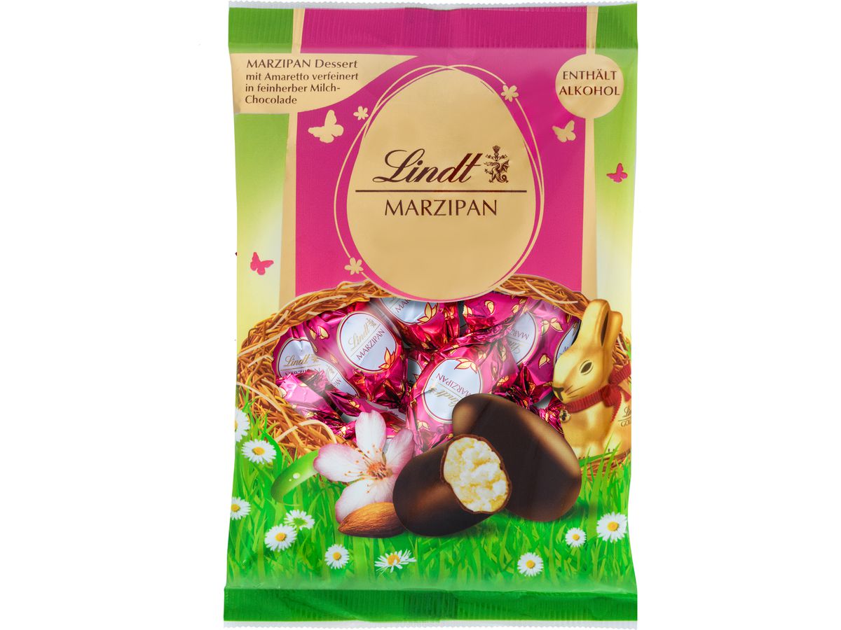 LINDT Uova di marzapane scuro 668298 con alcool 85g (4000539613043)