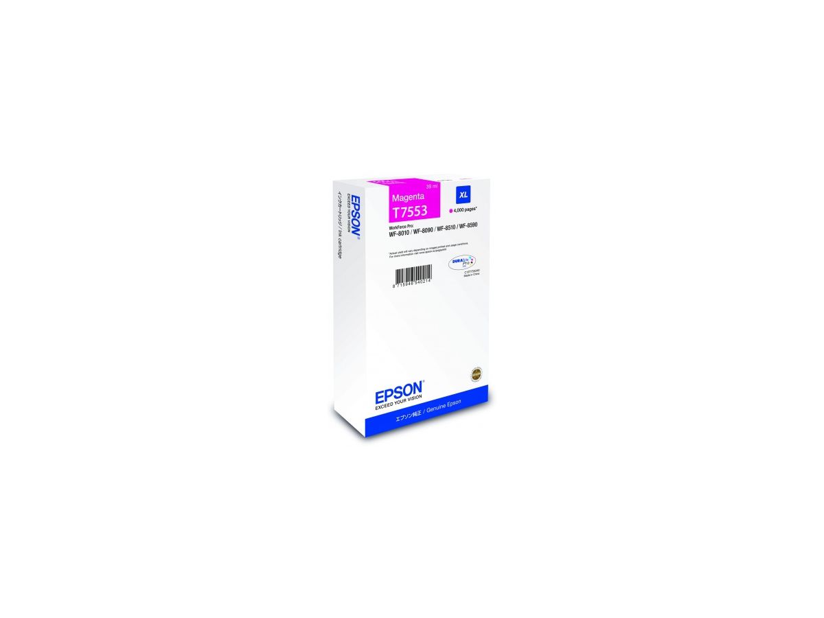 EPSON Cart. d'inchiostro XL magenta T75534N WF 8010/8090 4000 pagine (8715946726892)