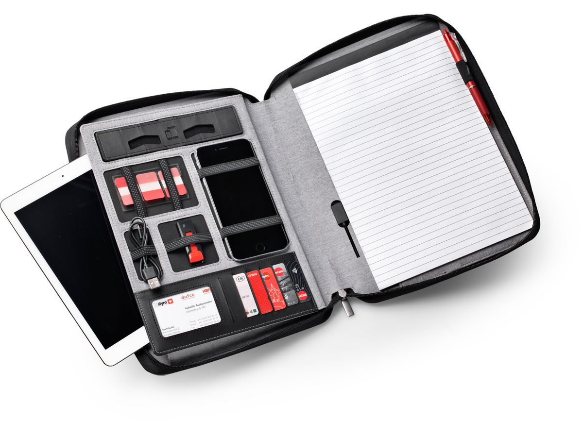 DUFCO Dossier de conférence A4 48-2026.000 Powerbank 5000 mAH, gris (7612176079822)