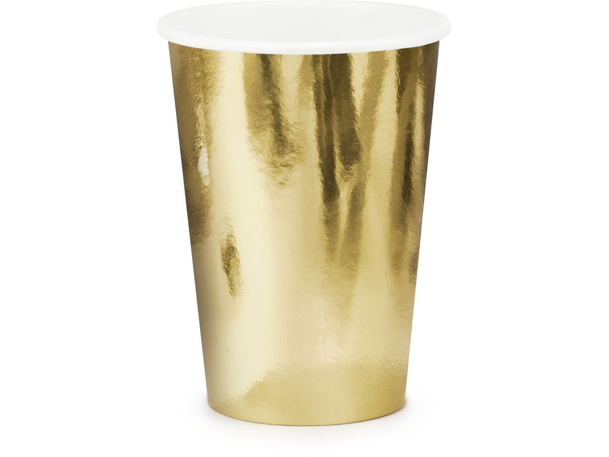 PARTYDECO Becher 220ml KPP57019MEEU gold 6 Stück (5900779190641)
