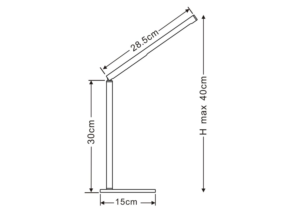 CEP Lampe de table CEP PRO CLED-0100gra argent, dimmable 4.9W (3462151000969)