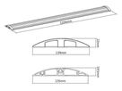 DELTACO Aluminum Floor Cable Cover DELO-0206 1104x139x22 mm (7333048047779)