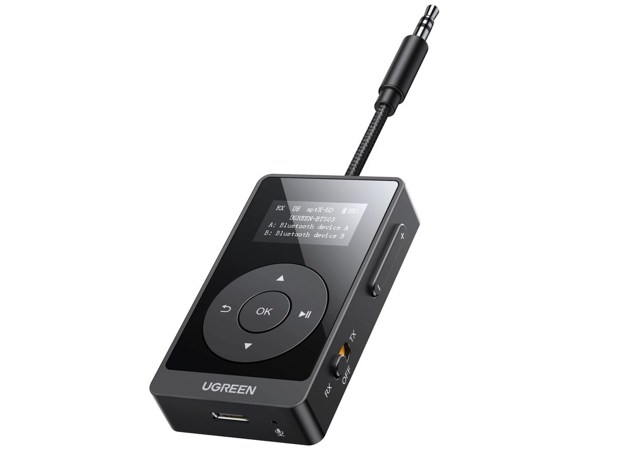 UGREEN Bluetooth Audio Adapter 45492 USB C, 3.5 mm, Black (6941876244928)