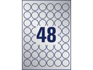 AVERY ZWECKFORM Etichette targa 30mm L612920 argento, rotondo 960 pz./20 f. (4004182048382)