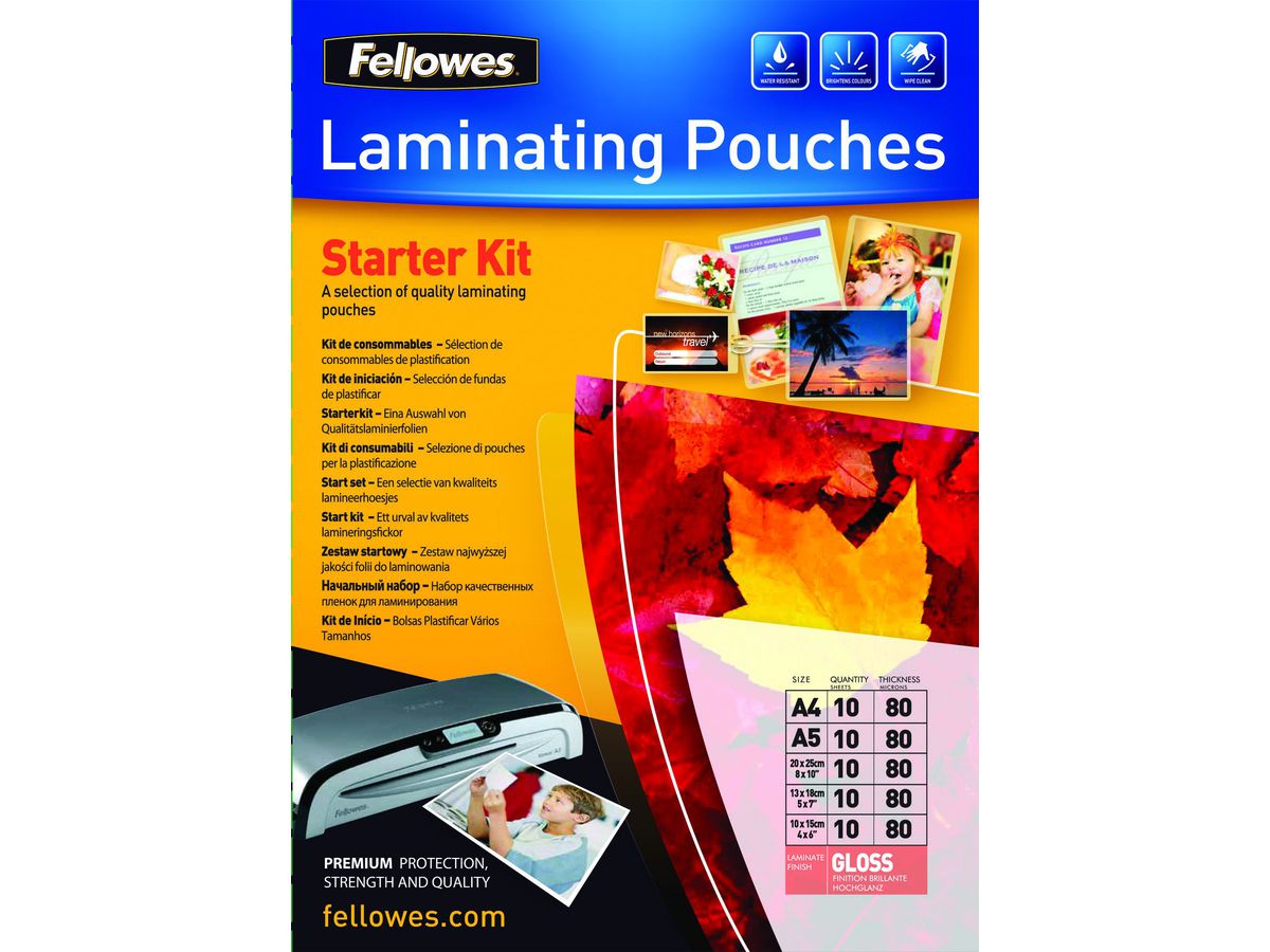 FELLOWES Laminier Starter Kit 5328102 80my, 50 Stück (0043859578535)
